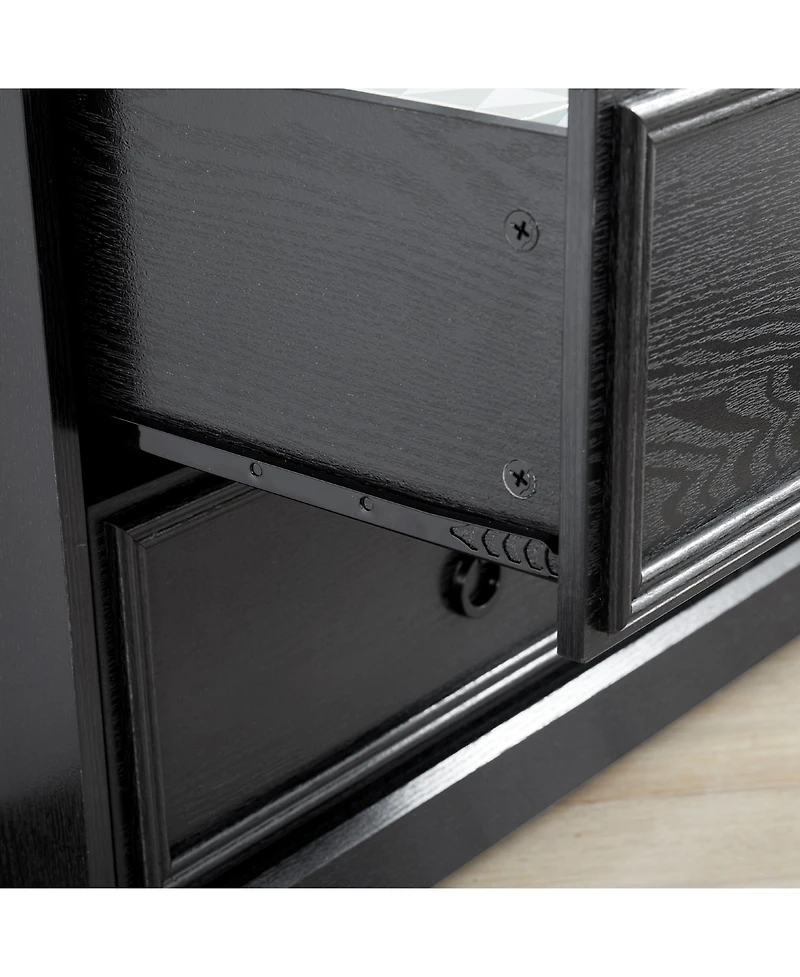 Modern Farmhouse 6-Drawer Bedroom Chest, Black