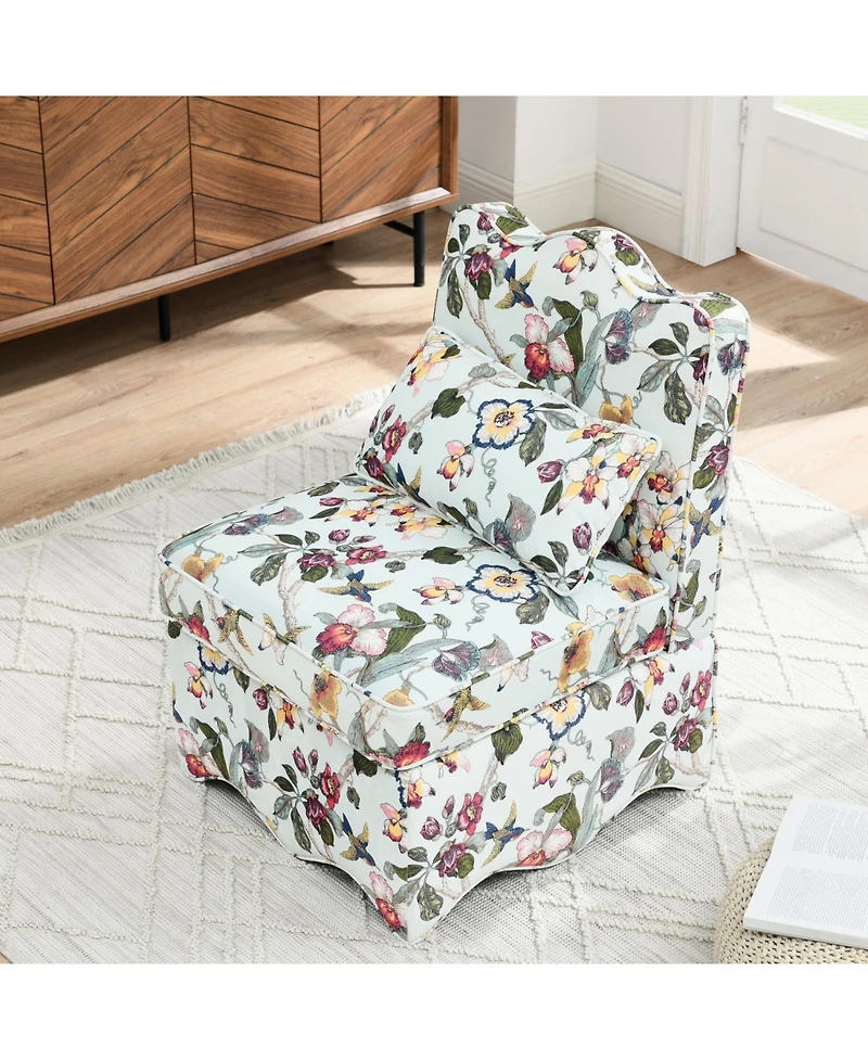 Streamdale Flannel Single Dining Chair with Soft Cushioning, Pillow Cushion