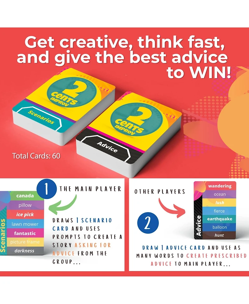 Quokka 2 Cents Family-Friendly Comedy Storytelling Game Cards