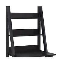 Compact Ladder Writing Desk with Built-in Bookshelves For Study Room