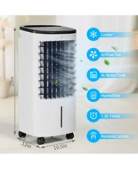 3-in-1 Evaporative Portable Air Cooler Fan & Humidifier, 6L Water Tank, 3 Speeds