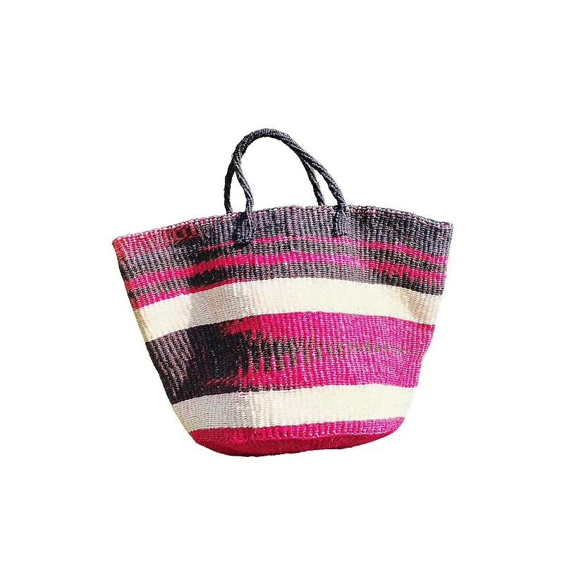 Boldly Endure Large Handmade Sustainable Basket Tote