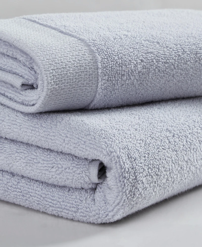 Calvin Klein Entwine Solid Cotton Terry 2-Pc. Bath Towel Set, 64" X 34"