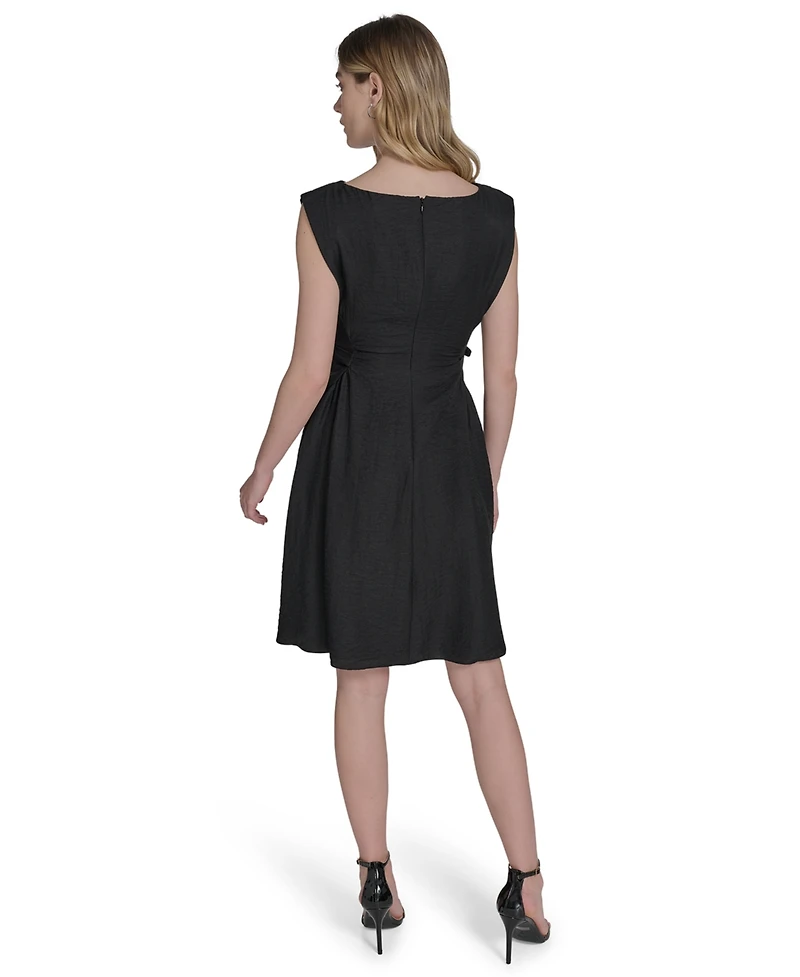 Vince Camuto Women's Crepe Sleeveless Fit & Flare Dress