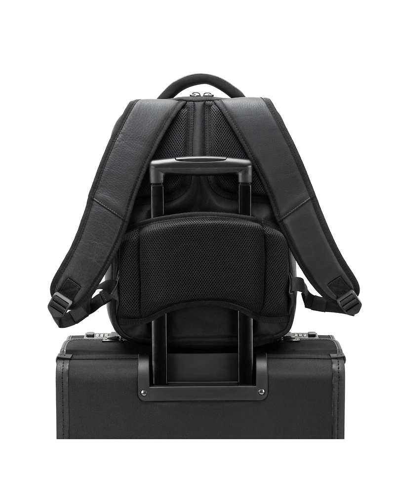 Alpine Swiss 13” Laptop Travel Backpack Genuine Leather Slim Carry On Daypack