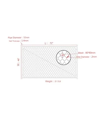 Adjustable Chain Link Walk Gate Kit with Round Corner Frame, Fit-Right, 3.8'H