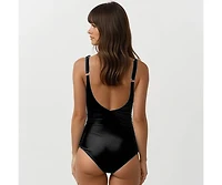 Calypsa Plus Mila One-Piece Swimsuit With Built-In Bra and Tummy Control