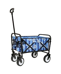 Collapsible Wagon Cart - 225lb Capacity, Blue
