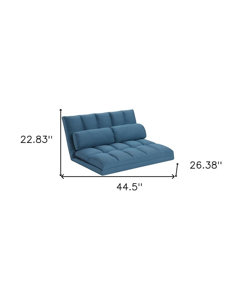 Convertible Futon Loveseat with Sleeper Function and Toss Pillows