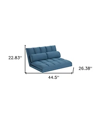 Convertible Futon Loveseat with Sleeper Function and Toss Pillows