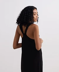 Crossed Chic Sleeveless Maxi Dress Black