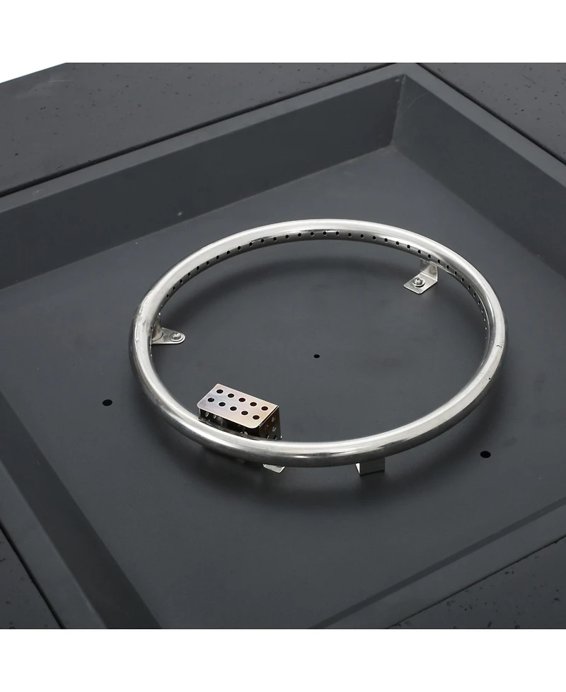 Modern Concrete Propane Fire Pit - 50,000 Btu