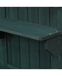 Forest Potting Bench with Hutch