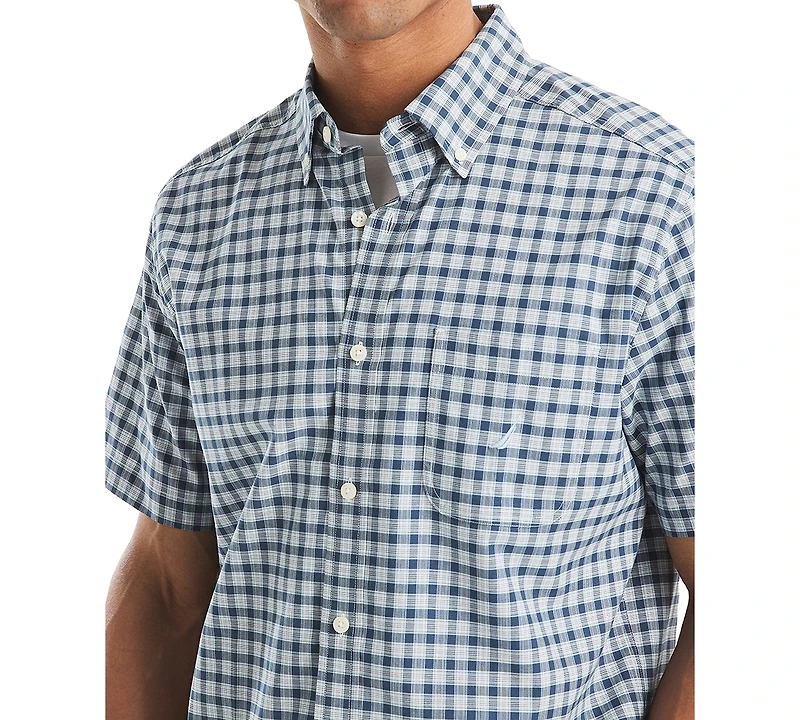 Nautica Men's Plaid Short-Sleeve Shirt