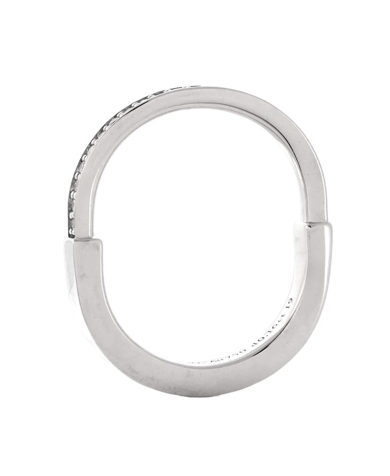 Pre-Owned Tiffany & Co. Lock Ring 18K White Gold with Diamonds