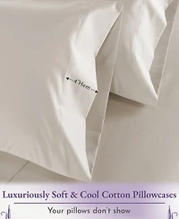 California Design Den Luxury 1000 Thread Count 100% Cotton King Pillow Cases Set of 2 - Smooth Sateen, Crisp Hotel