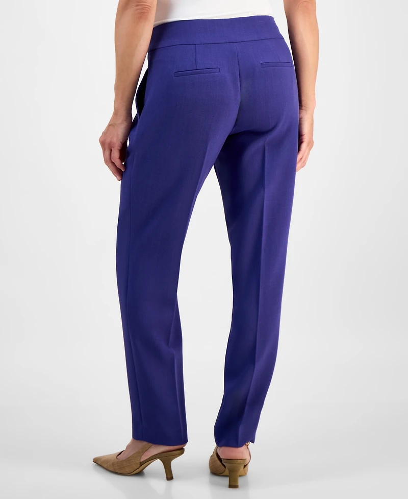 Kasper Women's Stretch Crepe Slim Leg Pant, Regular & Petite Sizes