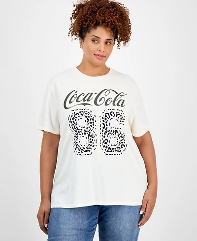 Love Tribe Trendy Plus Coca Cola-Graphic T-Shirt