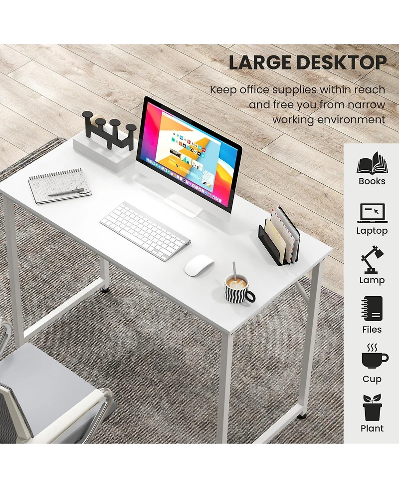 L Shaped Computer Desk and Writing Workstation for Home and Office