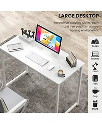 L Shaped Computer Desk and Writing Workstation for Home and Office