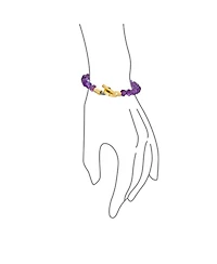 Bling Jewelry Boho Handmade Round Faceted Natural Stone 8MM Ball Bead Stacking Bracelet Gold Tone Stainless Steel