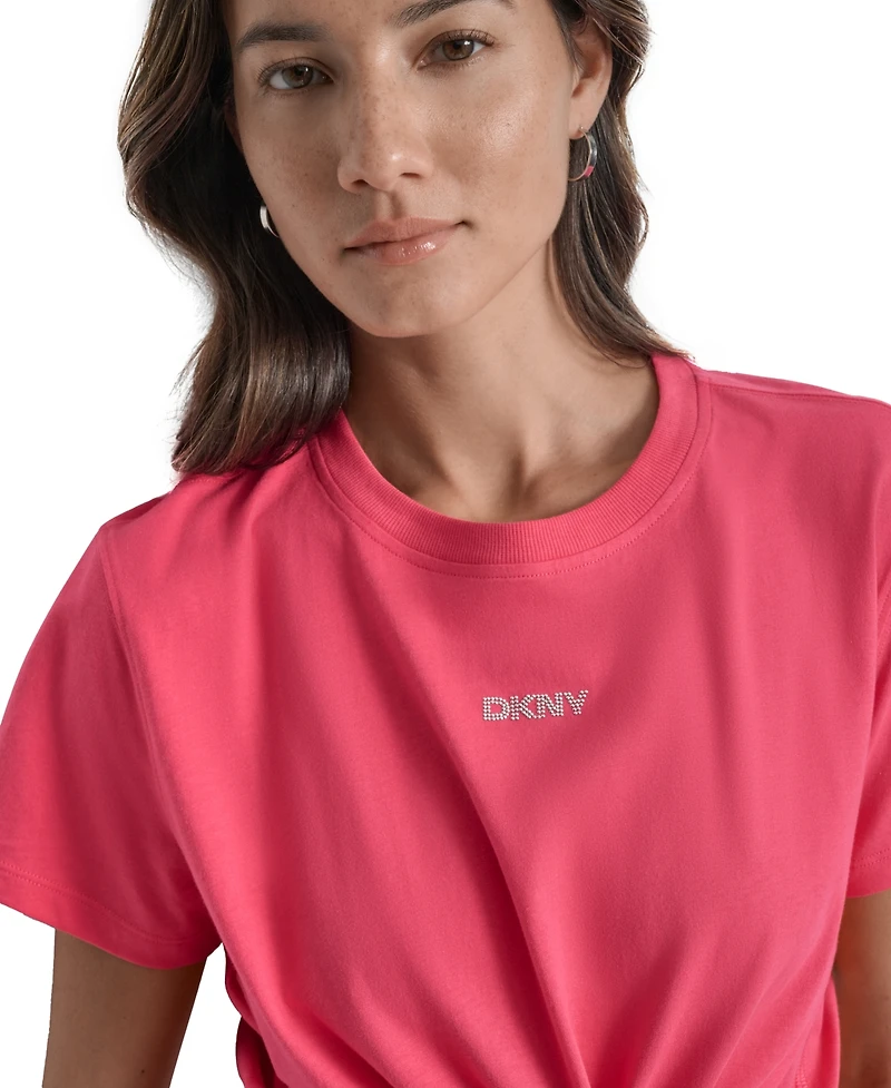 Dkny Women's Studded-Logo T-Shirt
