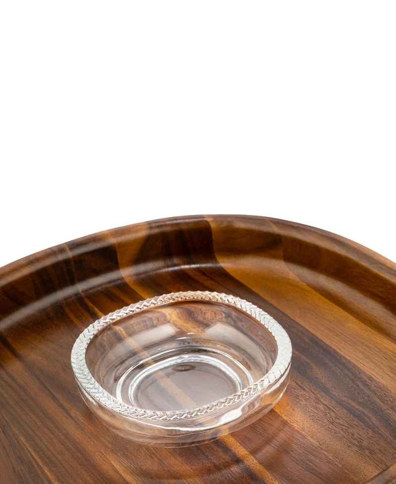 Nambe Braid Chip and Dip Bowl