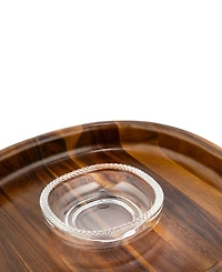 Nambe Braid Chip and Dip Bowl