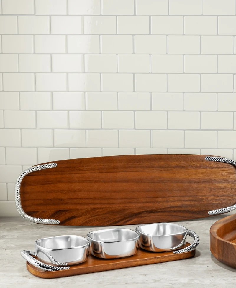 Nambe Braid Condiment Trio
