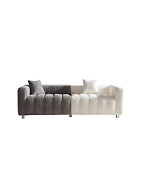 Streamdale Premium Velvet Sofa 3-Seater Loveseat with Metal Legs