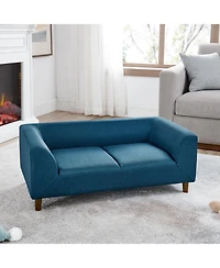 Streamdale Furniture Modern Dog Sofa with Backrest for Medium/Large Dogs - Blue
