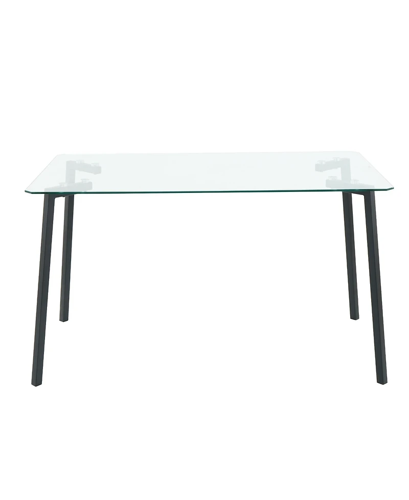 Streamdale Black and Glass Dining Table Set for 5