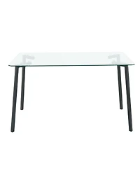 Streamdale Black and Glass Dining Table Set for 5