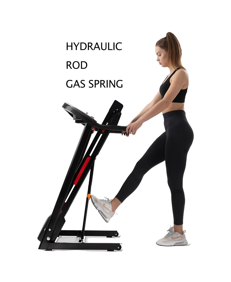 Electric Folding Treadmills for Running Walking with 12 Preset Programs，3.5HP Portable Foldable with Incline