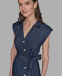 Karl Lagerfeld Paris Women's Denim Millennium Shirtdress