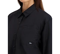 Reebok Women's Studio Style Collar Button-Down Shirt