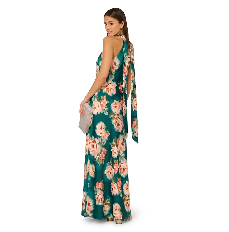 Adrianna Women's Sleeveless Halter Gown