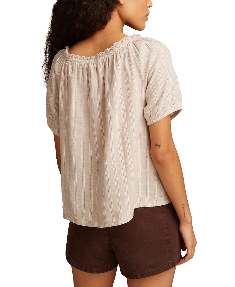 Lucky Brand Linen Peasant Top