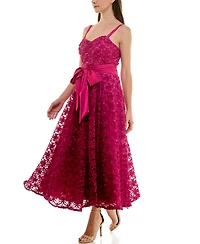 Taylor Women's Chiffon Ribbon Sweetheart A-Line Dress