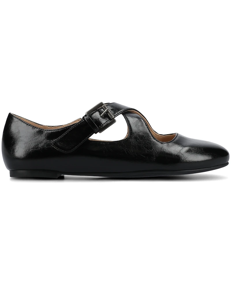 Journee Collection Women's Ivanna Almond Toe Mary Jane Flats