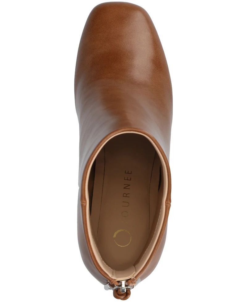 Journee Collection Women's Audrina Stacked Heel Dress Booties