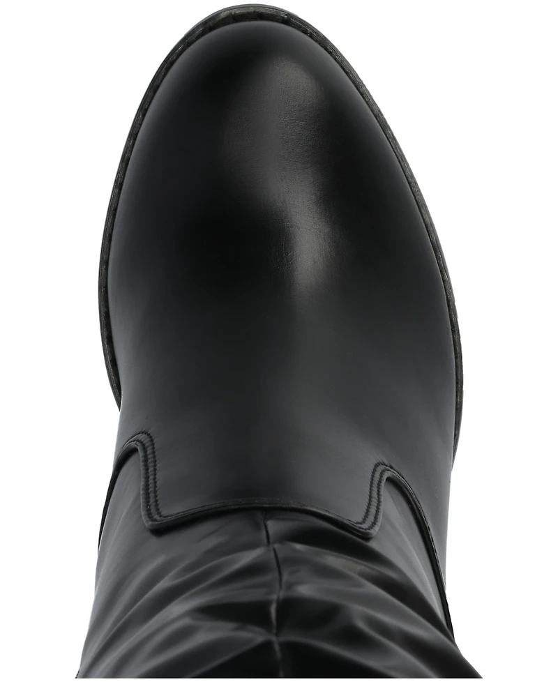 Journee Collection Women's Kaison Extra Wide Calf Stacked Heel Over The Knee Boots