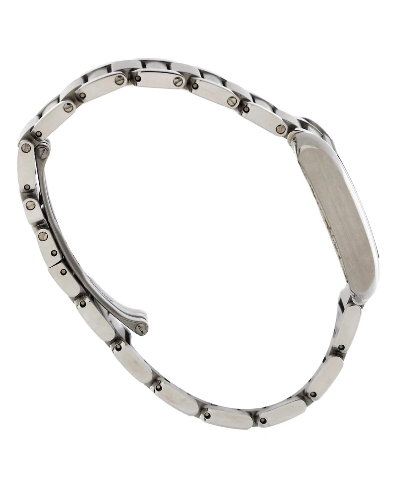 Pre-Owned Cartier Tank Anglaise Quartz Watch in Stainless Steel with Diamond Markers 23mm