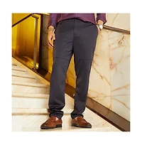 Campus Sutra Men's Midnight Black Panel-Waffle Chino Trousers