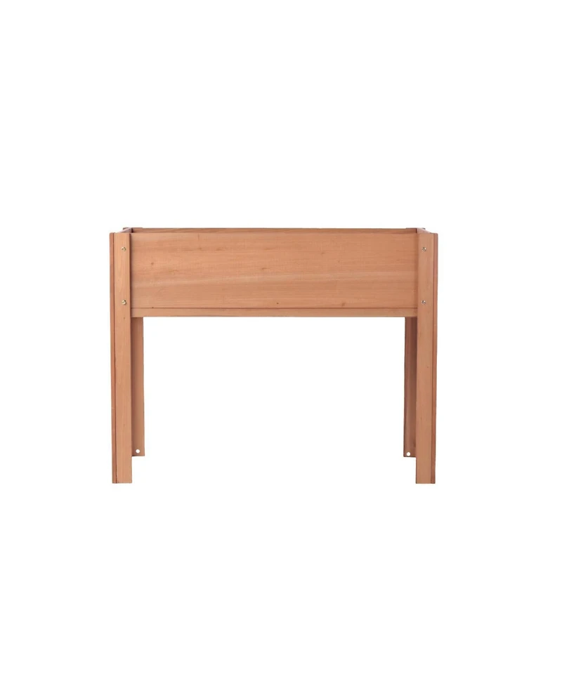Elevated Wooden Planter Box for Outdoor Gardening