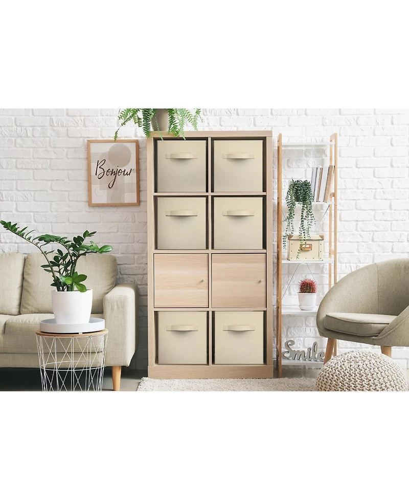 Sorbus 11 Inch Foldable Fabric Storage Cube Bin with Handles - for Organizing Pantry, Closet, Nursery, Playroom