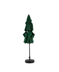 9ft 3-Tier Auto-Tilt Patio Umbrella - Dark Green (Base Not Incl.)