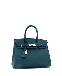 Pre-Owned Hermes Birkin Handbag Epsom with Palladium Hardware