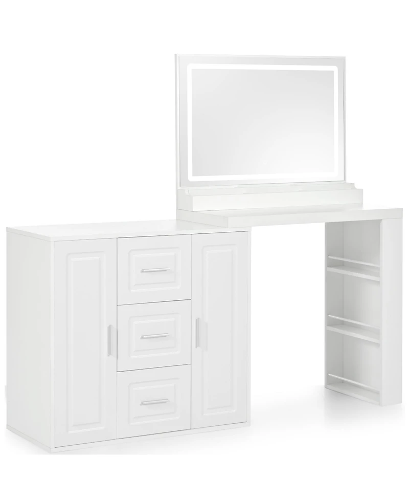 Makeup Vanity Desk with Mirror & Storage