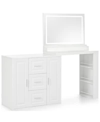 Makeup Vanity Desk with Mirror & Storage